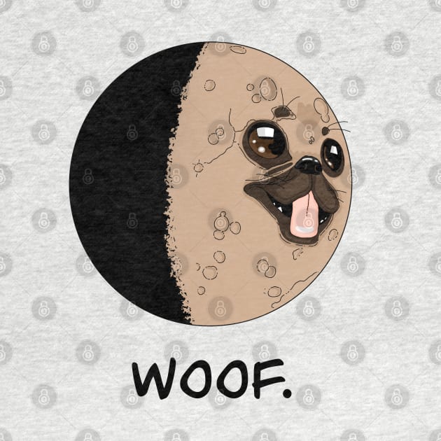 Pug in the Moon by ra7ar